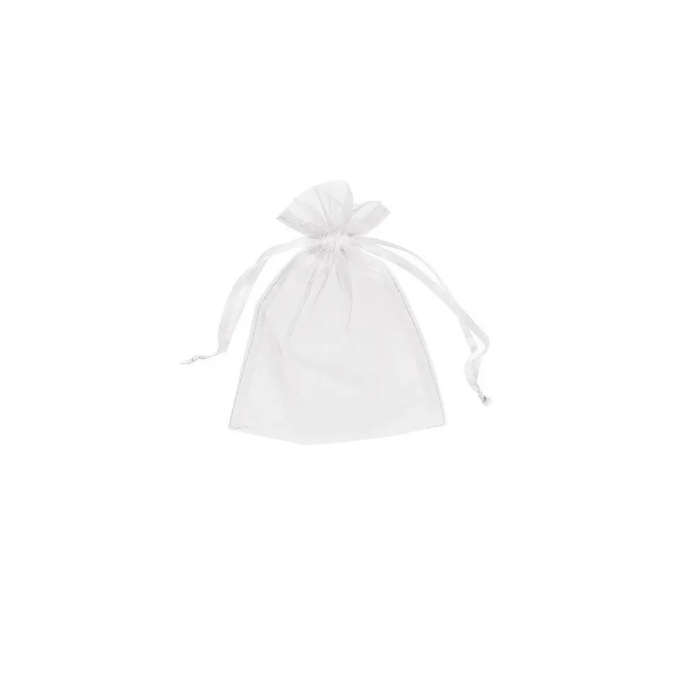 SAQUINHO DE ORGANZA TAM 8X10CM BRANCO C/10UN
