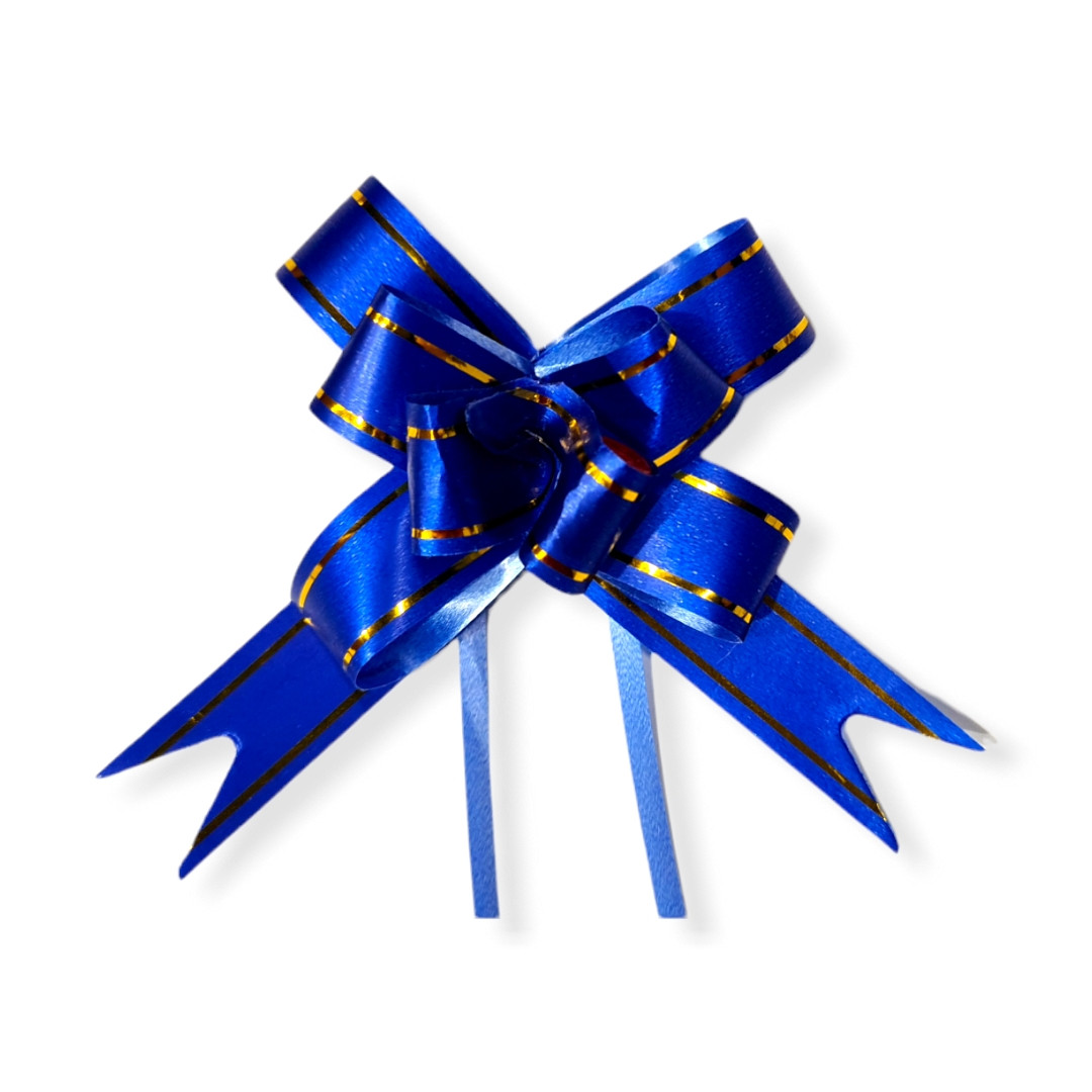 LACO PLASTICO 30MMX48CM AZUL C/FRISO DOURADO PT C/10 UN