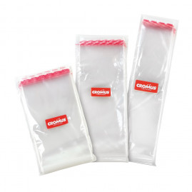 SACO ADESIVADO TRANSPARENTE 10X25+3 ABA PT C/100 UN