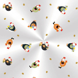 SACO TRANSP 20X29 POULET PASCOA PT C/100 UN