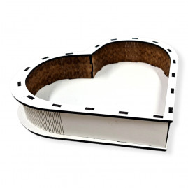 CORACAO EM MADEIRA BRANCO 20X23X4,5CM C/1 UN