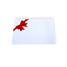 TAG CARTAO P/PRESENTEAR PAPEL BRANCO C/LACO 7X10CM C/1 UN