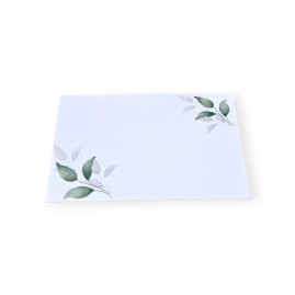 TAG CARTAO P/PRESENTEAR PAPEL FOLHAS VERDES 7X10CM C/1 UN
