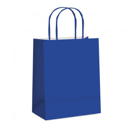 SACOLA PAPEL AZUL ROYAL M 26X19,5X9,5 C/1 UN
