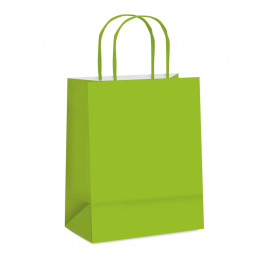 SACOLA PAPEL VERDE M 26X19,5X9,5 C/1 UN