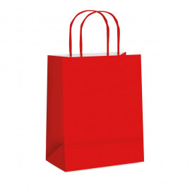 SACOLA PAPEL VERMELHO G 32X26,5X13 C/1 UN
