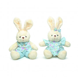 COELHO PELUCIA FLORIDO AZC 25CM (DAISY) C/1 UN