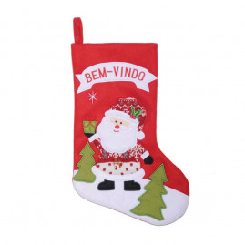 BOTA B VINDO NOEL PRES VRM/BCO/VDC 40CM () C/1 UN