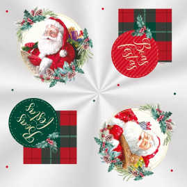 SACO TRANSP 45X59 NOEL BOAS FESTAS PT C/25 UN
