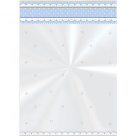 SACO TRANSP 15X22 CUTE AZUL REGIST PT C/50 UN