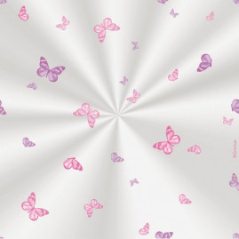 SACO TRANSP 10X14 BORBOLETA LILAS PT C/100 UN