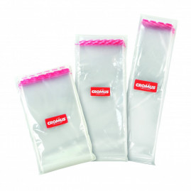 SACO ADESIVADO TRANSPARENTE 5X5+3 ABA PT C/100 UN