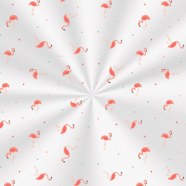SACO TRANSP 20X29 FLAMINGOS PT C/100 UN