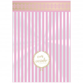 SACO TRANSP REGIST 11X19,5 COM CARINHO PETUNIA PT C/50 UN