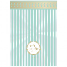 SACO TRANSP REGIST 11X19,5 COM CARINHO ACQUA PT C/50 UN