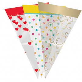 CONE PASCOA SORTIDO 17,5X29,5 PT C/50 UN
