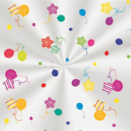 SACO TRANSP 25X37 COLORS BALLOONS PT C/100 UN