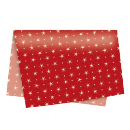 PAPEL SEDA LOUVRE VERMELHO C/OURO 49X69 PT C/50 UN