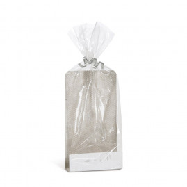KIT CARTELA FUNDO RET CRISTALINO PRATA 7.5X3.5X15 KT C/10 PC