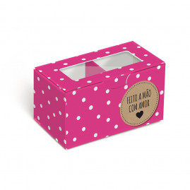 CX P/4 BRIGADEIROS POP PINK 8,5X8,5X4,5 PT C/1 UN