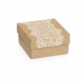 MINI CX QUADRADA KRAFT RENDA P 6.5X6.5X3.5 C/1