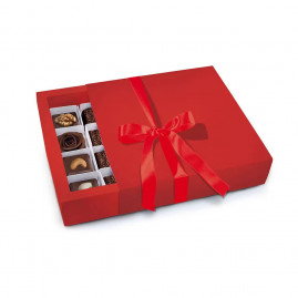 CX C/LUVA P/16 BOMBONS VERMELHO 16,5X16,5X4 C/1 UN