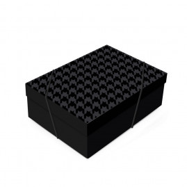 CX RET C/TAMPA RELEVO TWEED PRETO G 46X33X14 C/1 UN