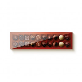 CX RET C/TAMPA PVC P/20 DOCINHO VERMELHO 39X9,5X4 PT C/1 UN