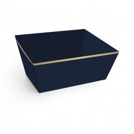 CESTA CARTAO TRAPEZIO FLOR DE CACAU P 19X13X8 C/1 UN
