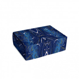 CESTA NA CAIXA MARMORE AZUL 33X23X10 C/1 UN
