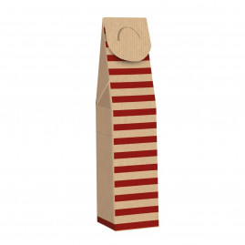 CX VINHO KRAFT LISTRAS VERMELHAS 8,5X8,5X39 C/1 UN