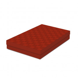 CX RET C/TAMPA BAIXA TERRACOTA C/RELEVO M 30X21X4,5 C/1 UN