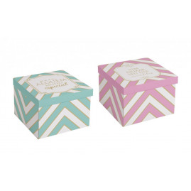CX SURPRESA P/9 BRIGAD CHEVRON COMP ROSA 13,7X13,7X10 C/1 UN
