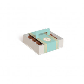 CX P/4 DOCES C/ALCA E VISOR COM CARINHO AZUL 9X9X4 C/1 UN