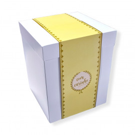 CX P/MINI BOLO CINTA CENARIO CARINHO AMARELO 20X20X25 C/1 UN