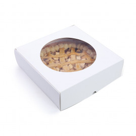 CX P/TORTAS C/VISOR BRANCA 22X22X6,5 C/1 UN