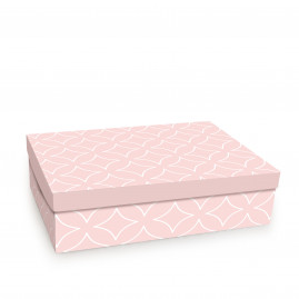 CX RIGIDA RET BAIXA GRETA ROSA G 34,5X25X6,5 C/1 UN