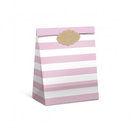 PACOTE P/PRESENTE LISTRA ROSA M 26X19,5X9,5 KIT C/1 PC