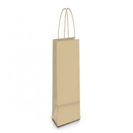 SACOLA PAPEL KRAFT GARRAFA 35X13X8 C/1 UN