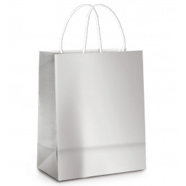 SACOLA LAM PRATA METAL BRILHO P 21.5X15X8 C/1 UN