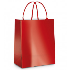 SACOLA LAM VERMELHO METAL BRILHO P 21,5X15X8 C/1 UN