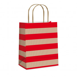 SACOLA PAPEL PRETTY LIST KRAFT/VM P 21,5X15X8 C/1 UN CFSC