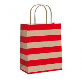 SACOLA PAPEL PRETTY LIST KRAFT/VM M 26X19,5X9,5 C/1 UN CFSC