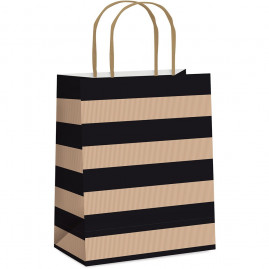 SACOLA PAPEL PRETTY LIST KRAFT/PTO M 26X19,5X9,5 C/1 UN CFSC