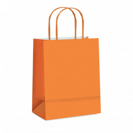 SACOLA PAPEL NEON LARANJA P 21,5X15X8 C/1 UN CFSC