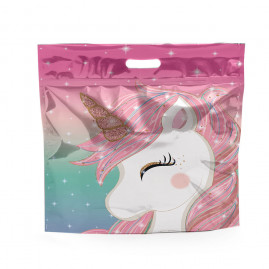 SACOLA LAM C/ZIPER 32X40+5 SANF UNICORNIO C/1 UN