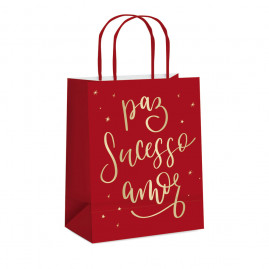 SACOLA PAPEL DESEJOS NATALINO G 32X26,5X13 C/1 UN CFSC