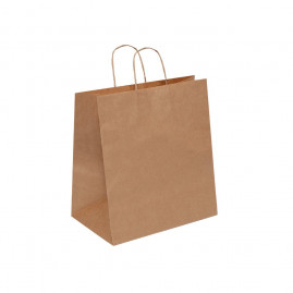 SACOLA PAPEL KRAFT DELIVERY M 28.5X24X12 PT C/1