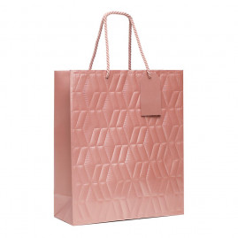 SACOLA PREMIUM LISA ROSE GOLD C/RELEVO G 34X38X15 C/1 UN CFSC