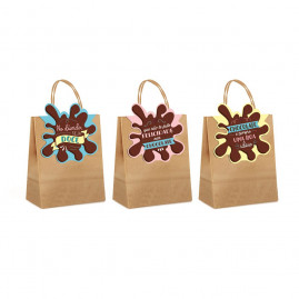 SACOLA C/FECHA CHOCOMANIA SORT M 26X19,5X9,5 KIT C/1 PC